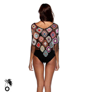 Robe de plage robe poncho au crochet fait main