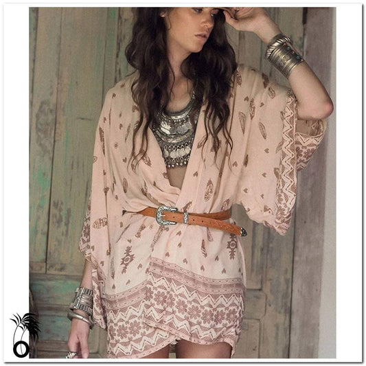 Robe de plage imprimé floral - larobedeplage.fr