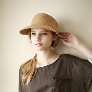 Visière Femme casquette de paille Anti UV