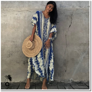 Robe caftan de plage longue