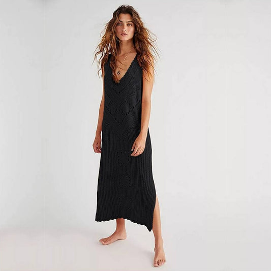 Robe de plage longue au crochet