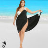 Robe de Plage Paréo Sexy Grande taille noire larobedeplage.fr