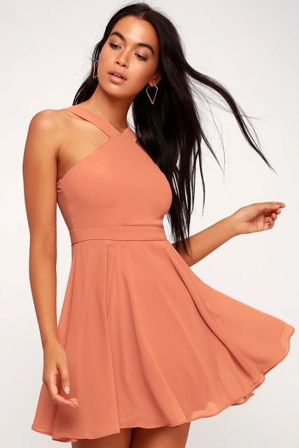 Robe d'été sans manches saumon robedeplage.fr
