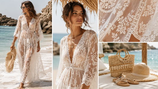 Robe de plage en dentelle : l'élégance transparente de l'été