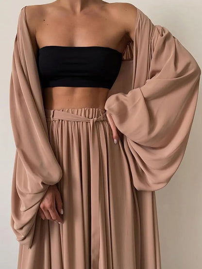 Ensemble Kimono / Pantalon décontracté chic