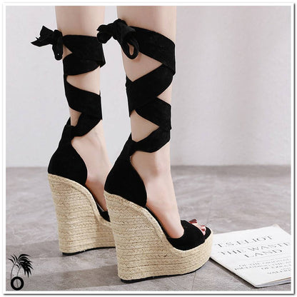 Sandales femme été 2020 Sexy corde rubans Nelly Larobedeplage.fr