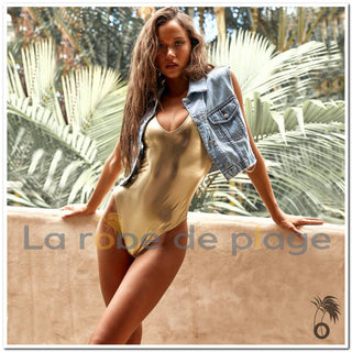 Maillot de bain gold | Larobedeplage.fr