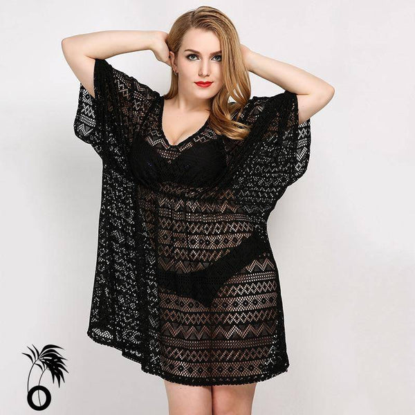 Robe de plage dentelle noire