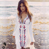 Robe de plage caftan brodée Hanae