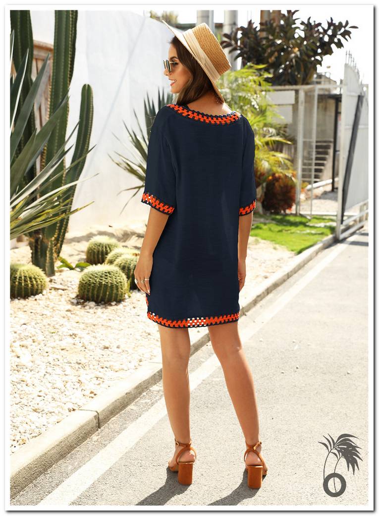Robes de plage femme bleu