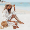 Robe de plage dentelle florale