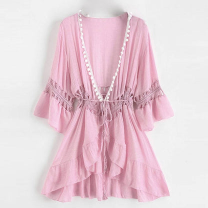 Robe_de_plage_Lily_rose_ dentelle_col V_Larobedeplage.fr
