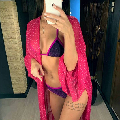 Robe de plage longue à pois Apolline