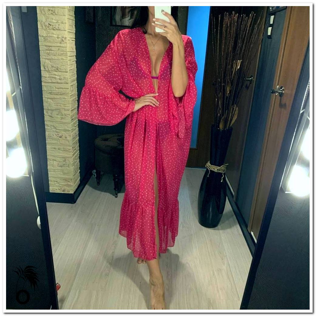 Robe de plage longue à pois Apolline