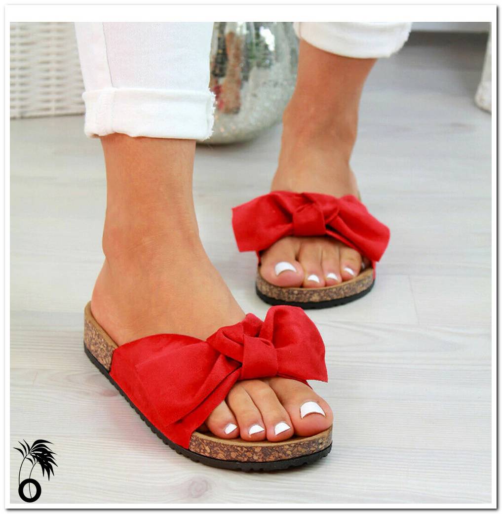 Mules de plage plates rouge larobedeplage.fr