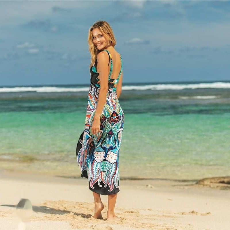 Robe d'été plage tropicale