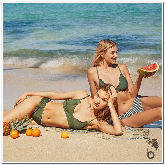 Bikini à rayures