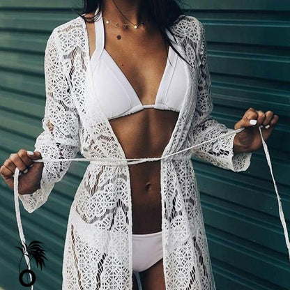 Robe de plage longue sexy en dentelle blanche larobedeplage.fr