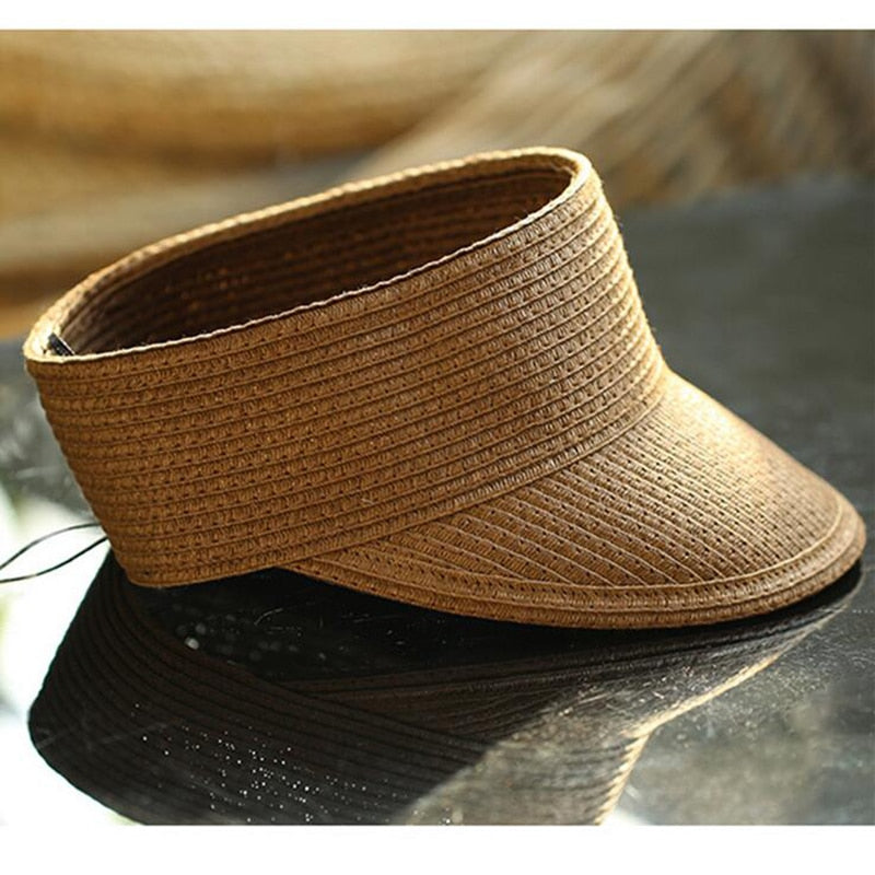 Visière Femme casquette de paille Anti UV