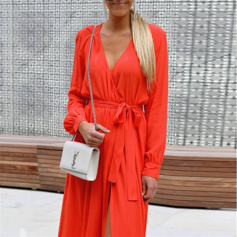 Robe d'été longue Laurine Rouge larobedeplage.fr