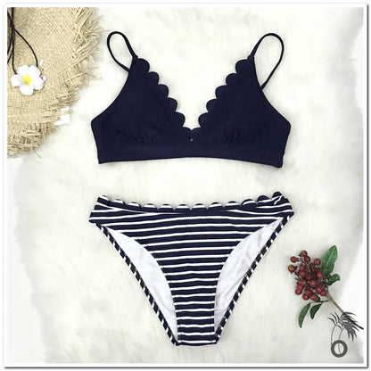 Bikini à rayures
