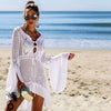 Robe de plage tricotée blanche larobedeplage.fr