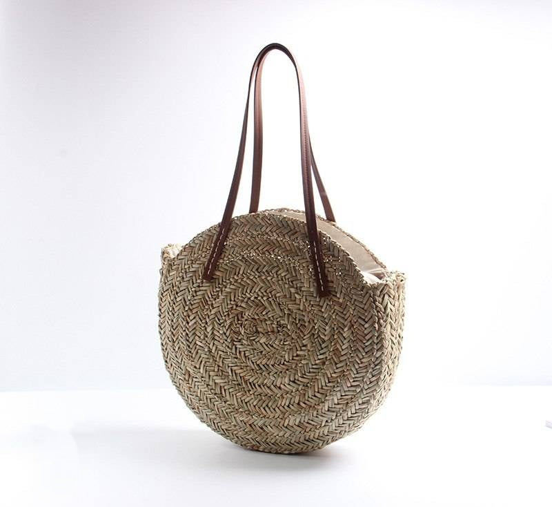 Sac de plage en Osier Naturel Tressé à la Main