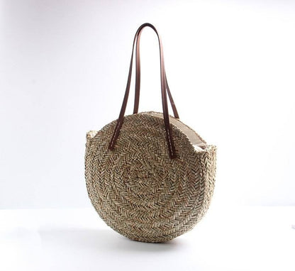 Sac de plage en Osier Naturel Tressé à la Main