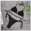 Bikini Brésilien - Larobedeplage.fr - Noir - 3D - Fleur