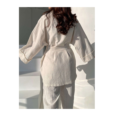 Ensemble 2 pièce décontracté uni avec pantalon taille haute
