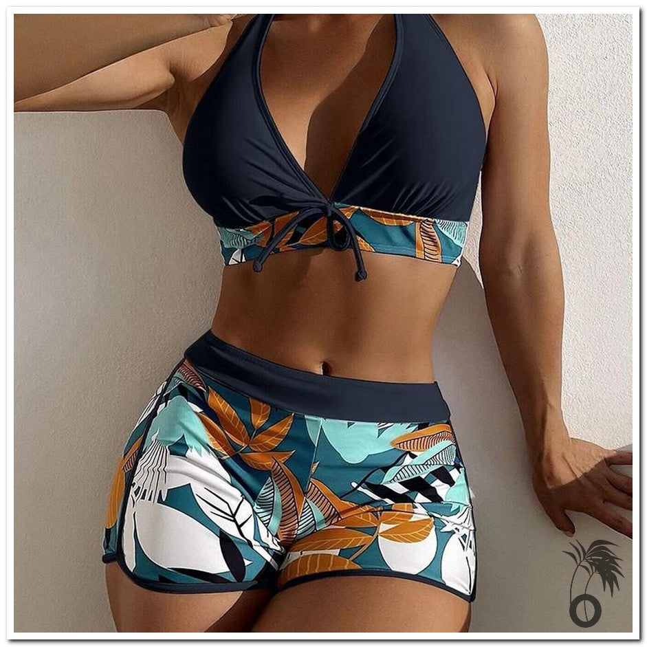 Bikini short sexy à imprimé floral