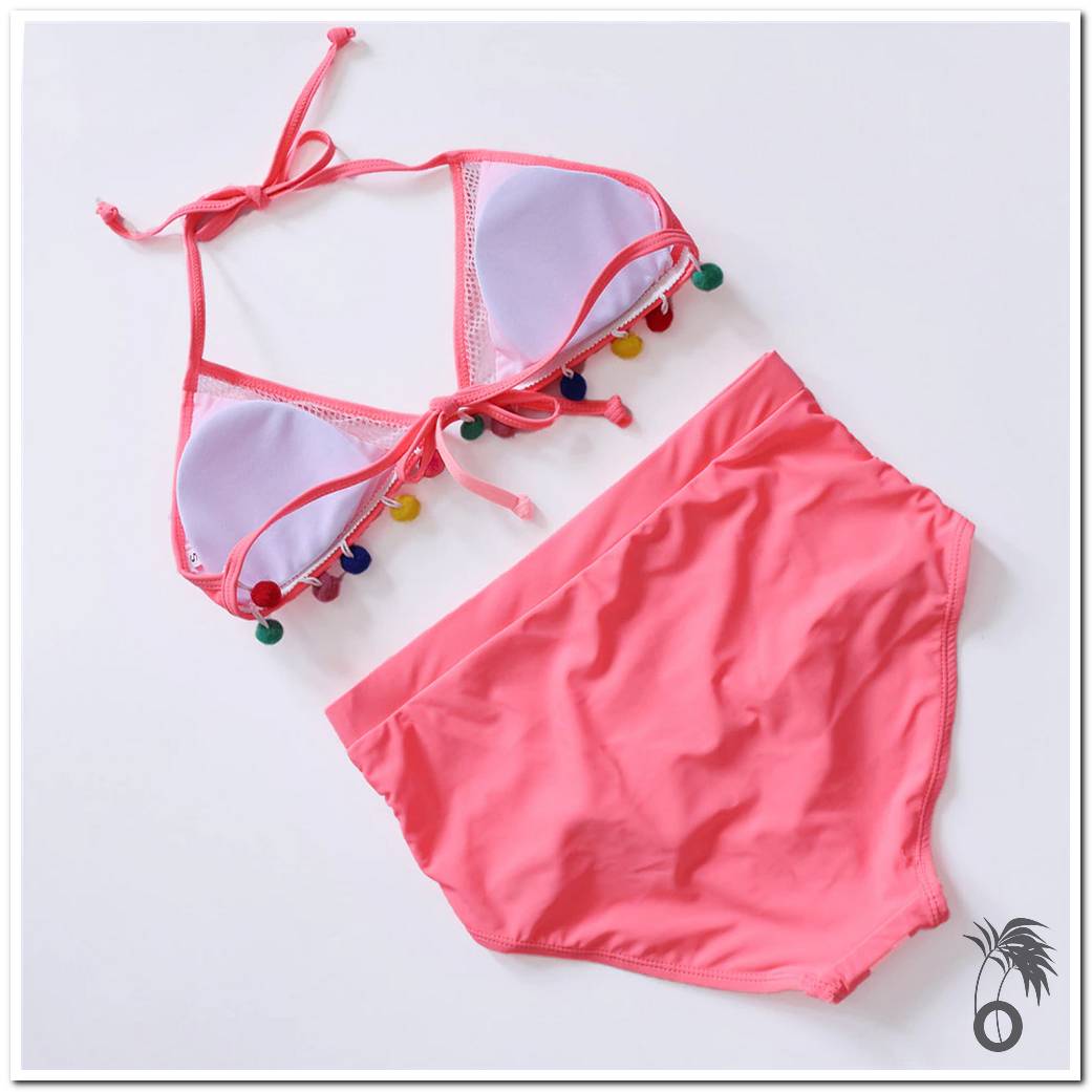 Maillot de bain femme 2 pieces rose