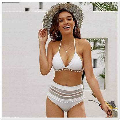 Maillot de bain femme 2 pieces blanc