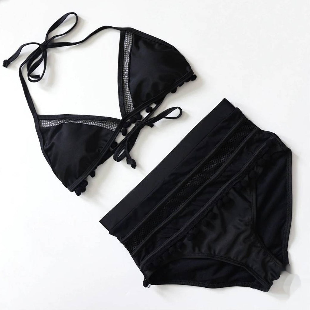 Maillot de bain femme 2 pieces noir
