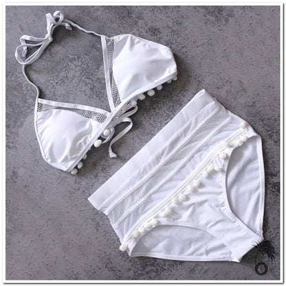Maillot de bain femme 2 pieces blanc