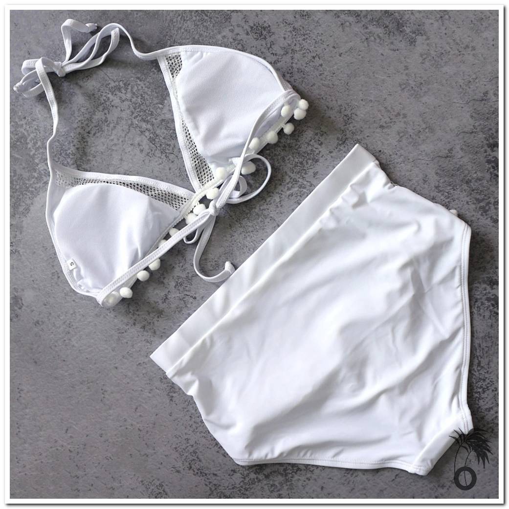 Maillot de bain femme 2 pieces blanc