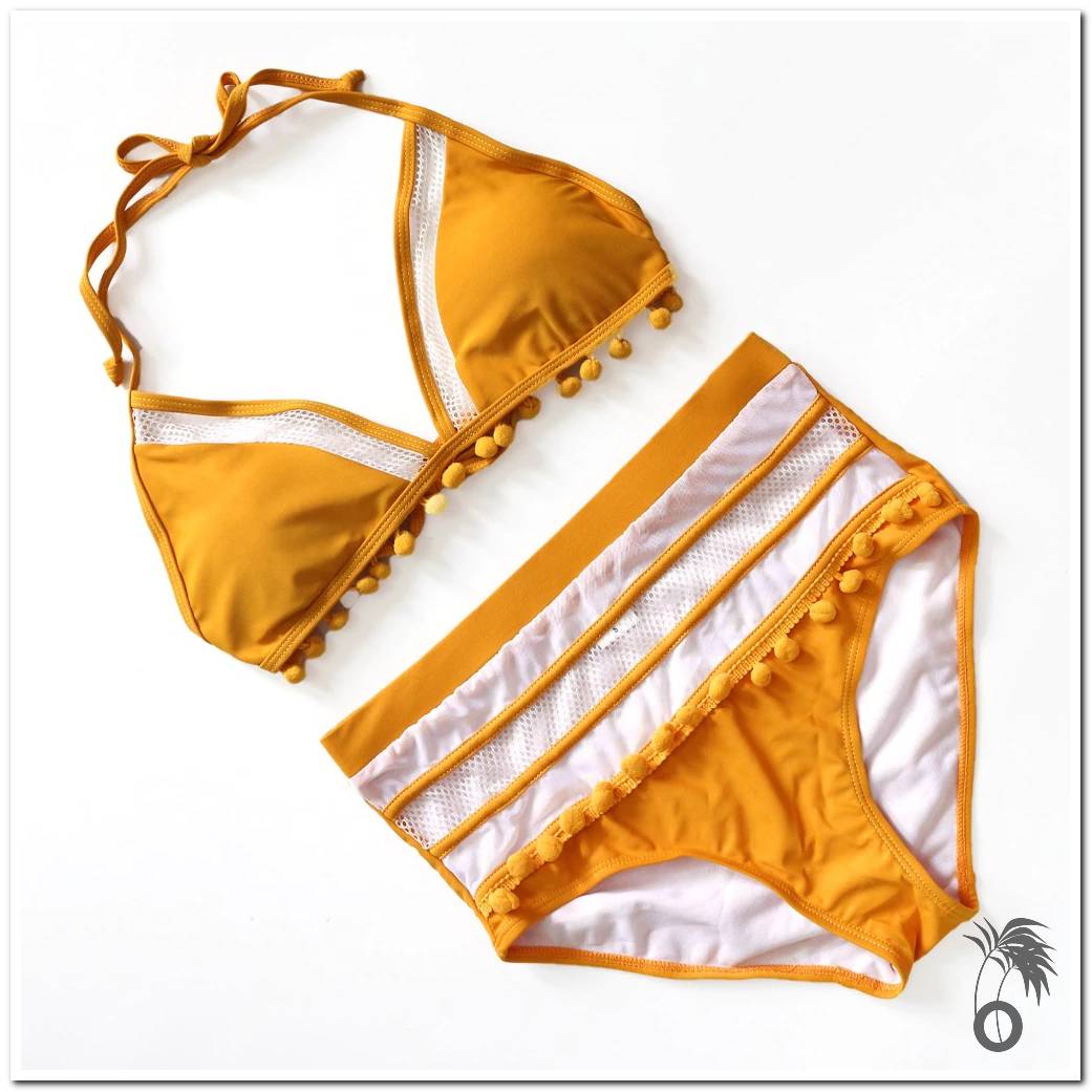 Maillot de bain femme 2 pieces jaune