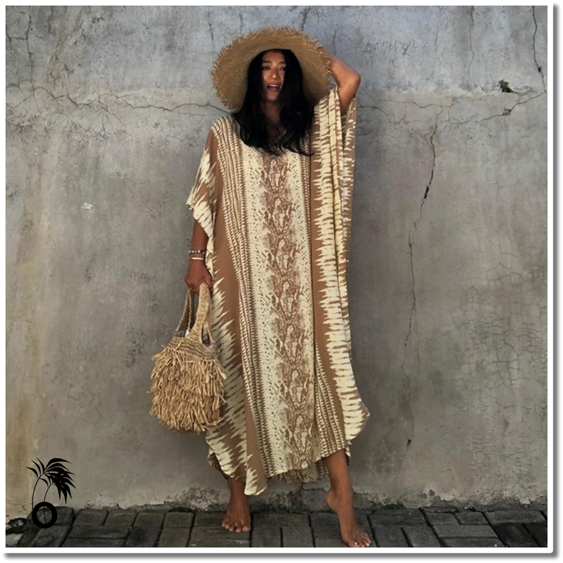 Robe caftan de plage longue