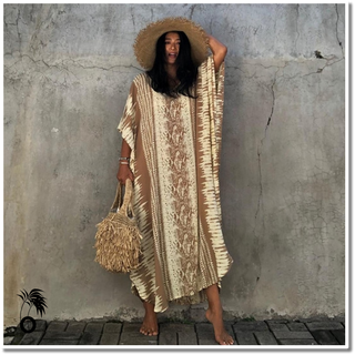 Robe caftan de plage longue