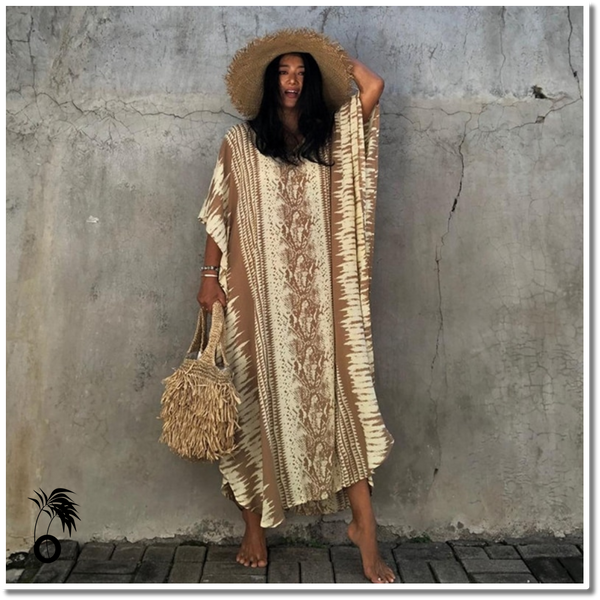Robe caftan de plage longue