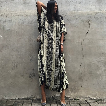 Robe caftan de plage longue