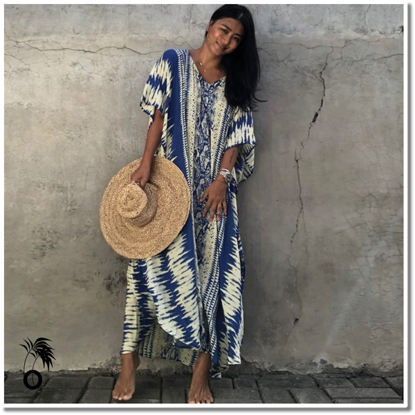 Robe caftan de plage longue