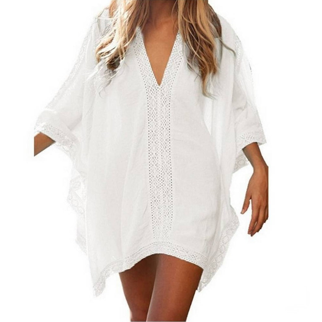 Robe de plage Boho poncho