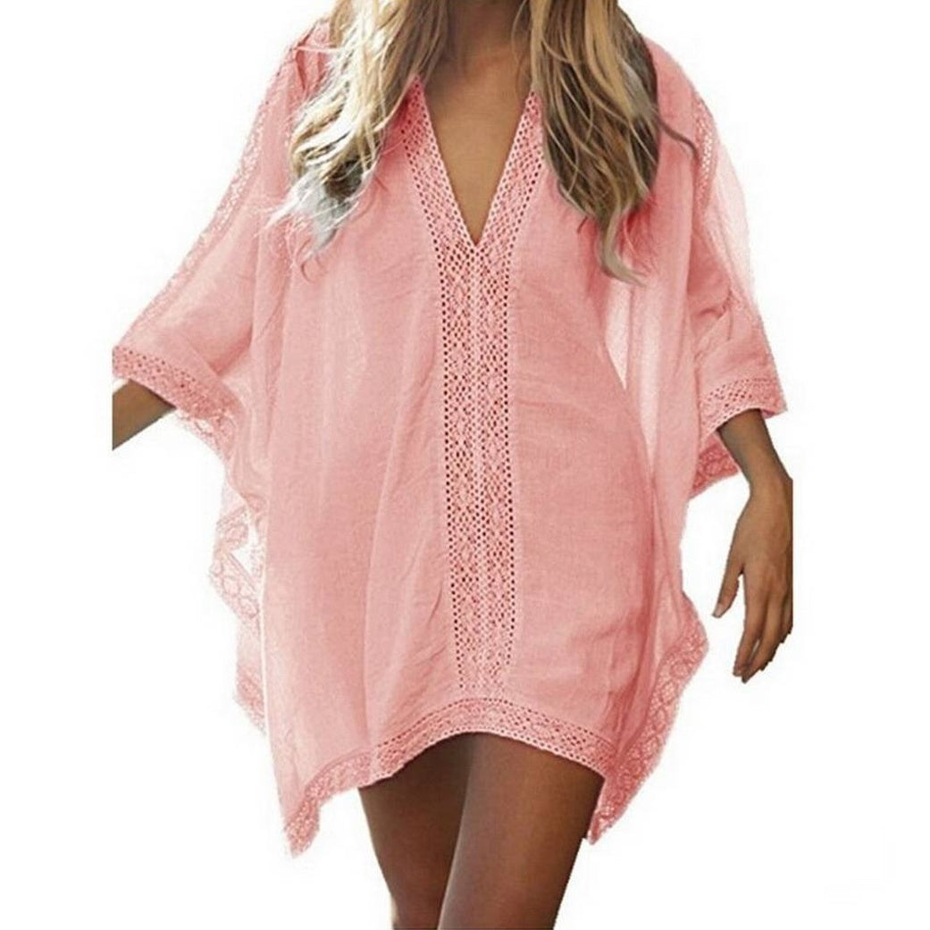 Robe de plage Boho poncho