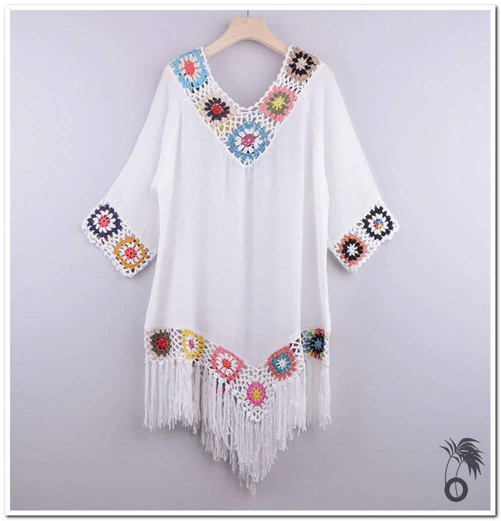 Robe de plage blanche au crochet | Larobedeplage.fr