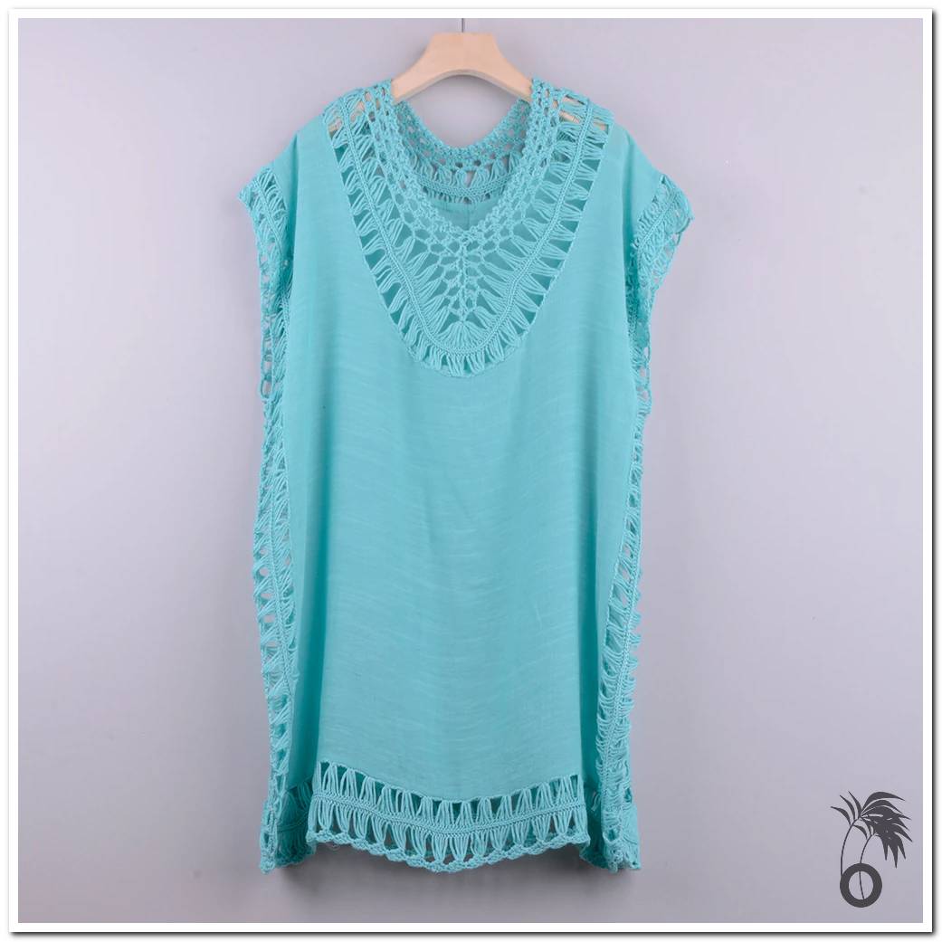 Robe plage bleu crochet | Larobedeplage.fr