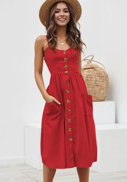 Robe de plage Lisa rouge 2019 larobedeplage.fr