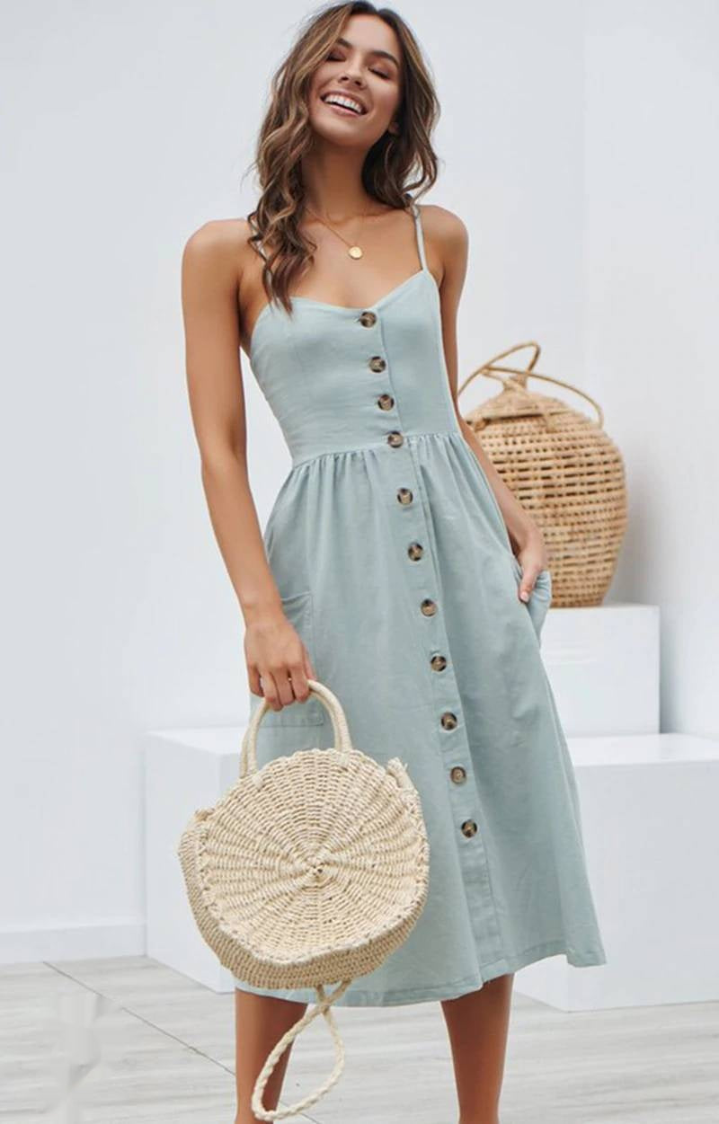 Robe de plage Lisa bleu ciel 2019 larobedeplage.fr