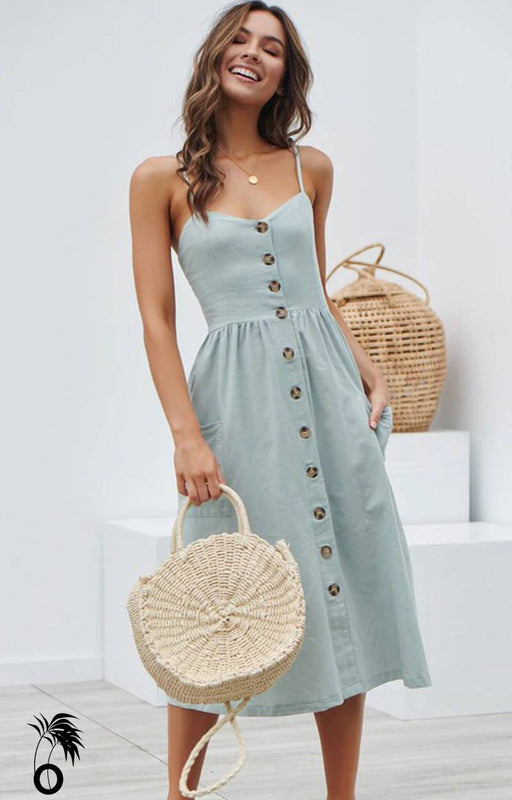 Robe de plage Lisa bleu ciel 2019 larobedeplage.fr