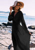 Robe de plage longue noire dentelle elisa larobedeplage.fr